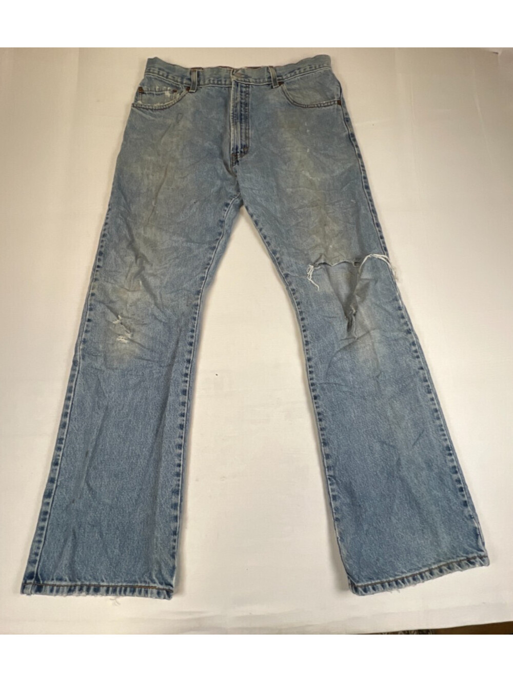 Vintage Levi's 517 Boot Cut Men 36x34 Light Wash Jeans